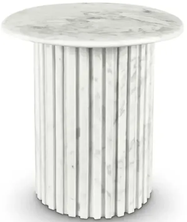 Meridian Furniture Genoa White End Table