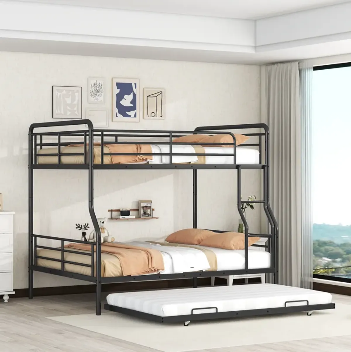 Merax Modern Metal Bunk Bed with 2 Beds