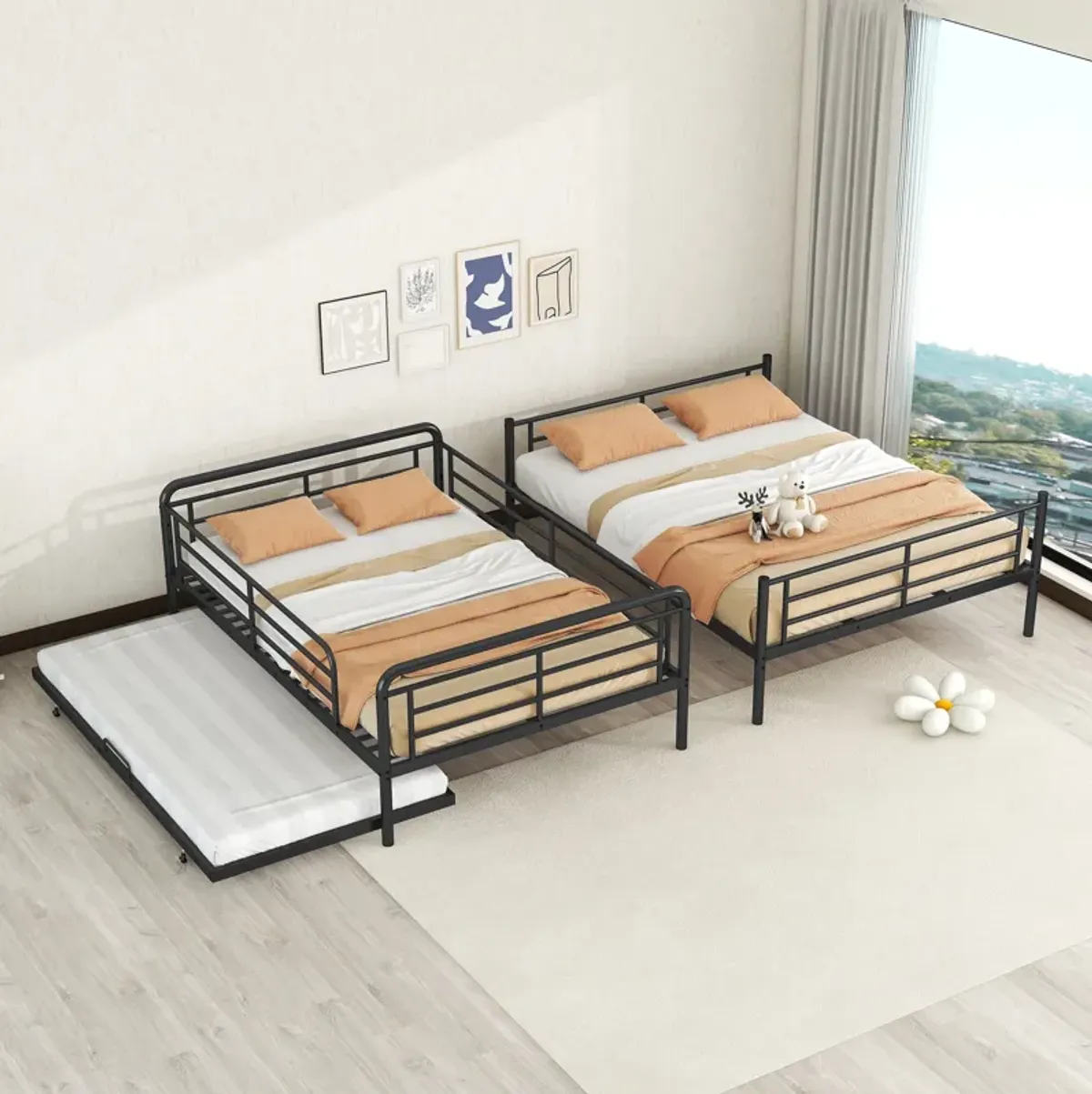 Merax Modern Metal Bunk Bed with 2 Beds