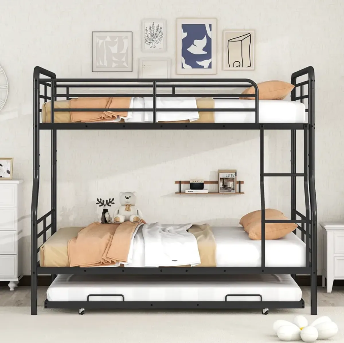 Merax Modern Metal Bunk Bed with 2 Beds