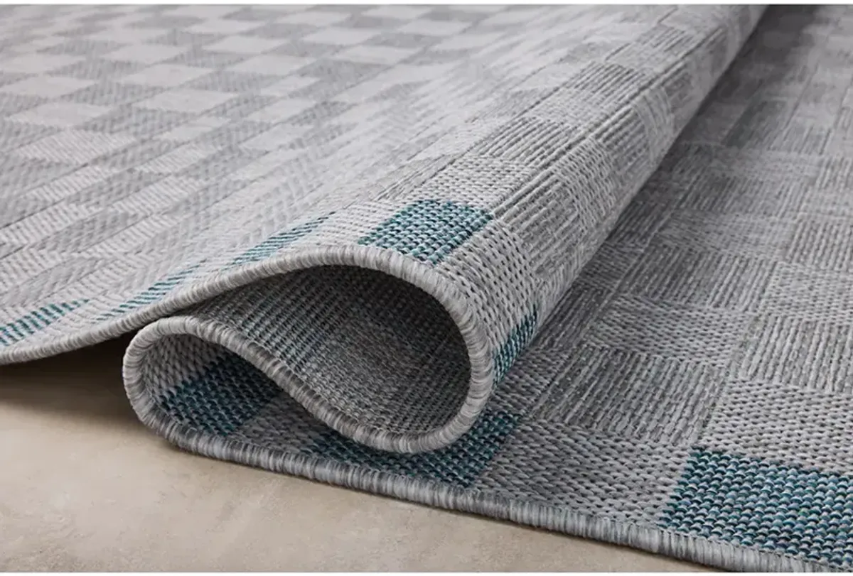 Topanga Silver/Blue 3'11" x 5'11" Accent Rug by Amber Lewis x Loloi