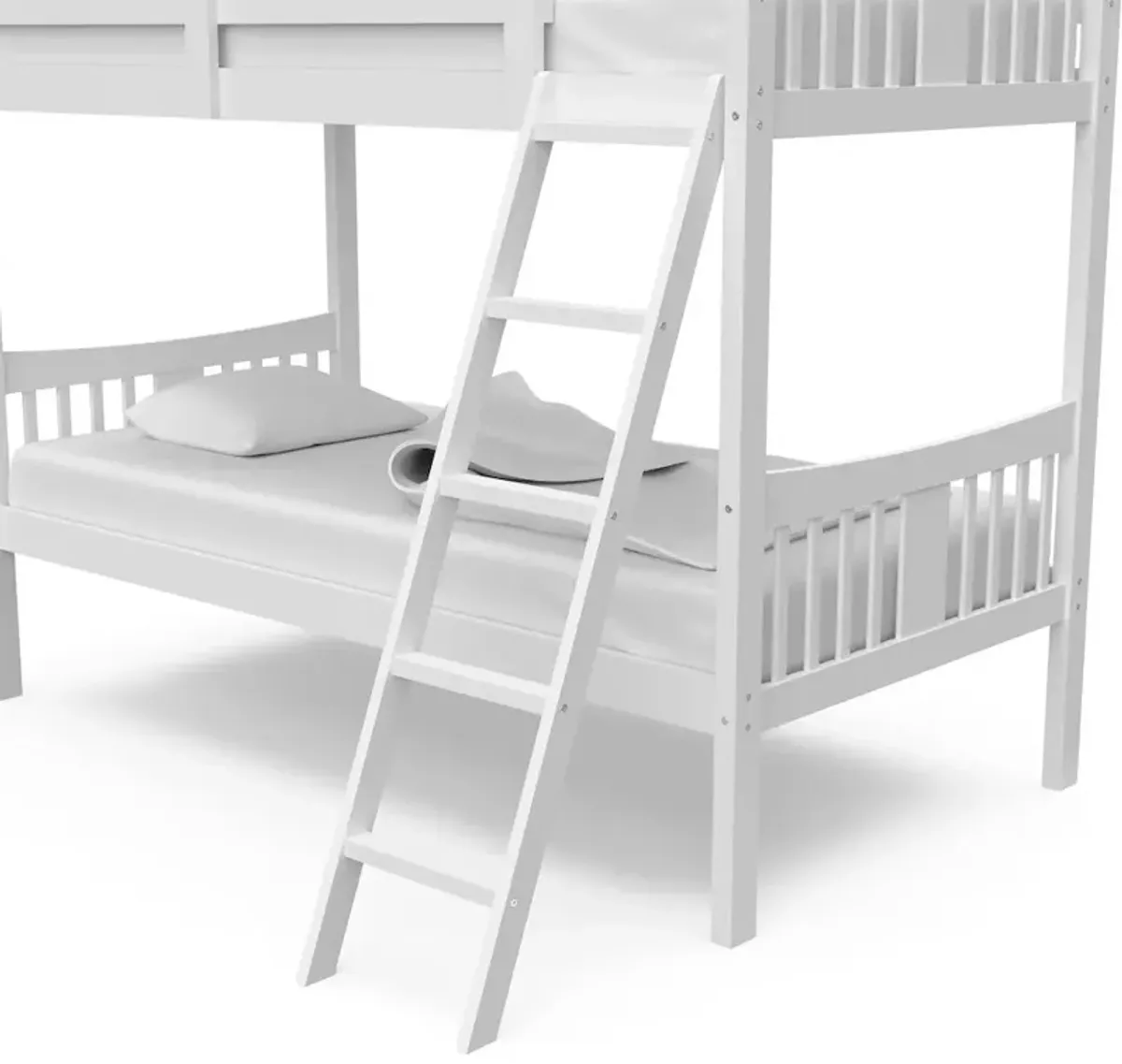 Storkcraft Caribou Twin-over-Twin Bunk Bed (White)