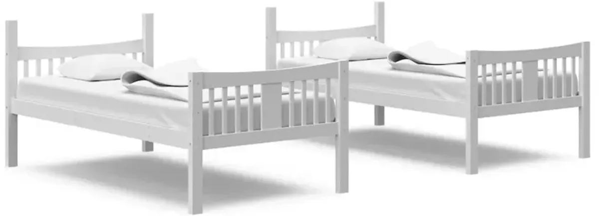 Storkcraft Caribou Twin-over-Twin Bunk Bed (White)