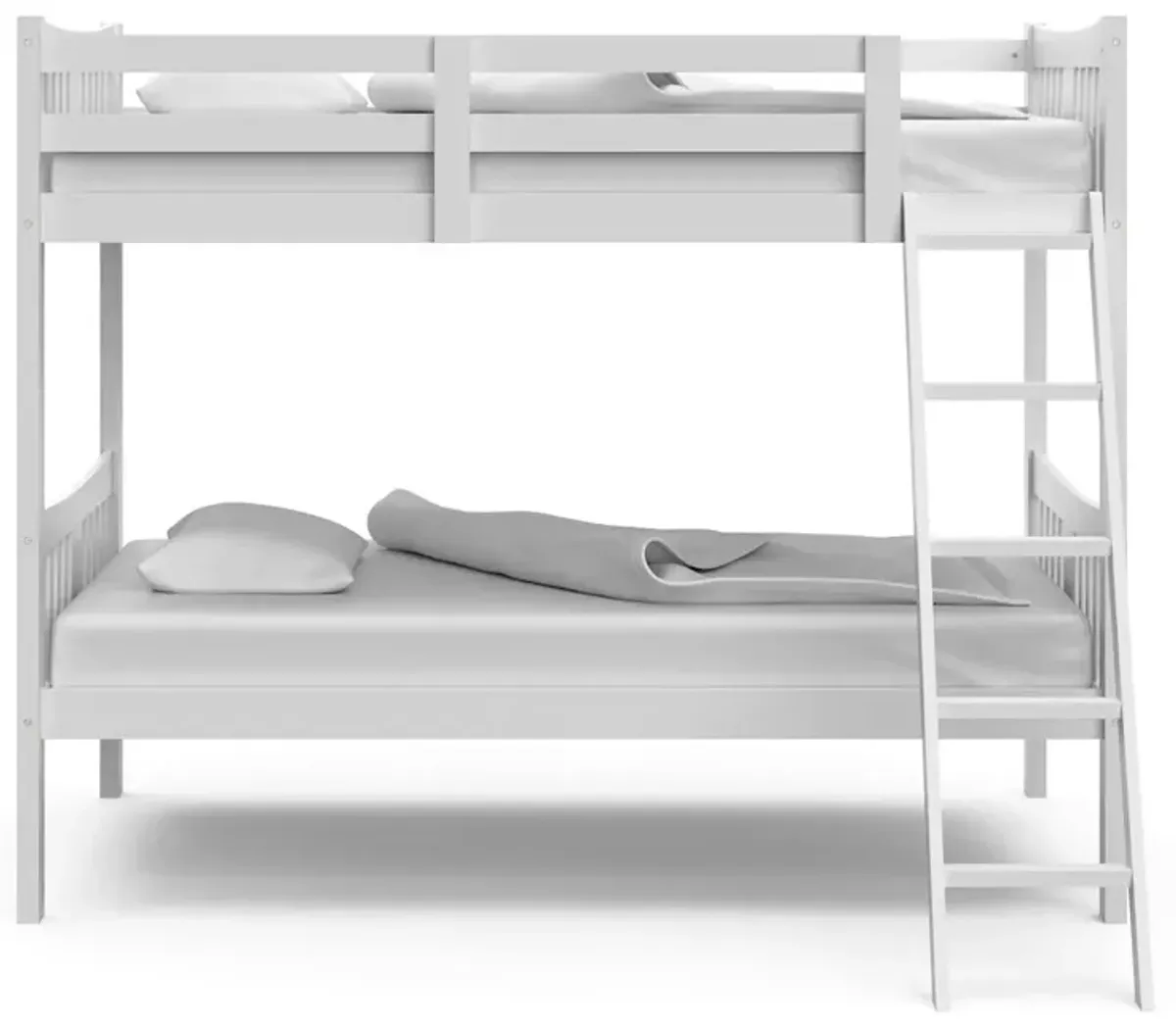 Storkcraft Caribou Twin-over-Twin Bunk Bed (White)