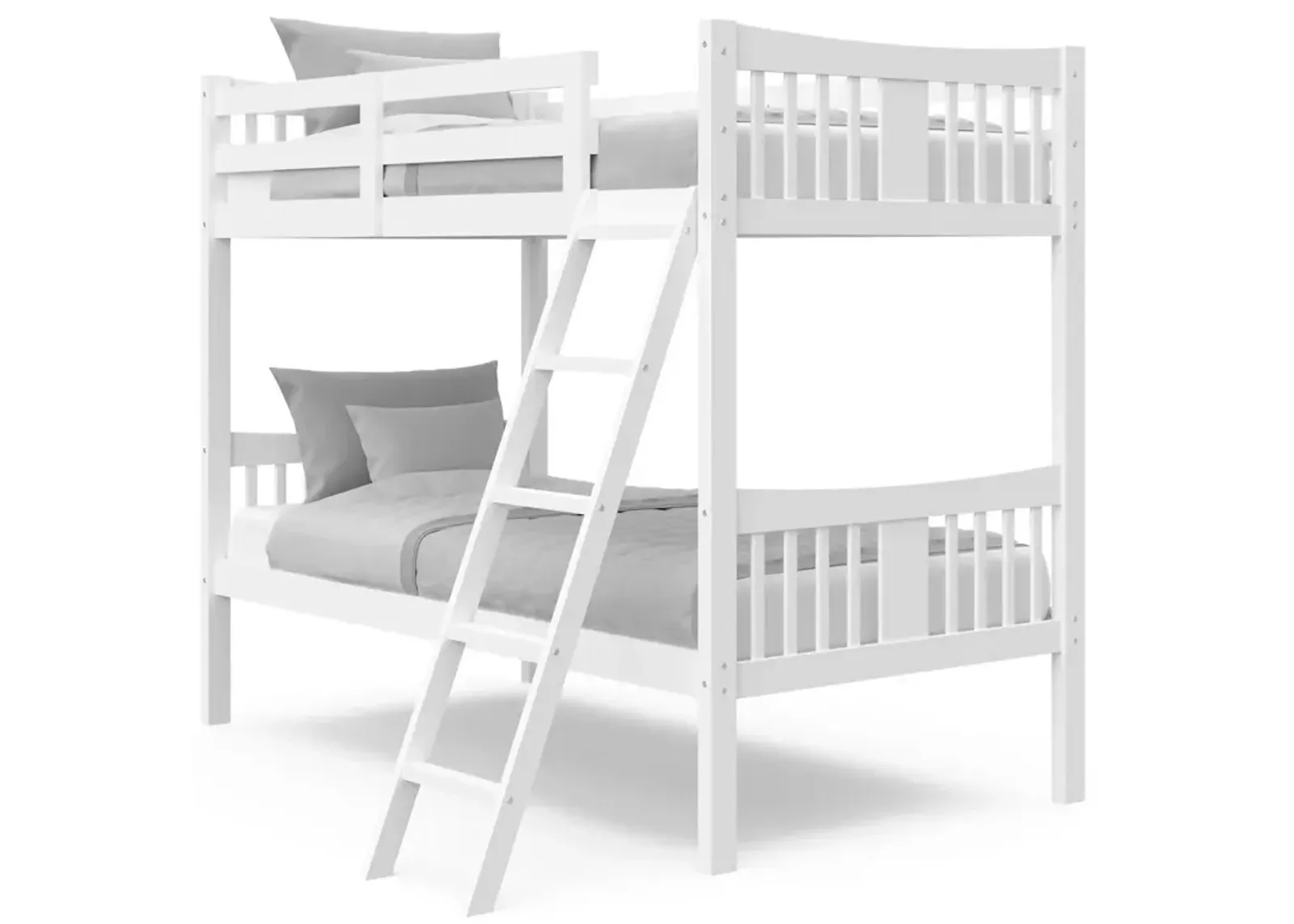 Storkcraft Caribou Twin-over-Twin Bunk Bed (White)