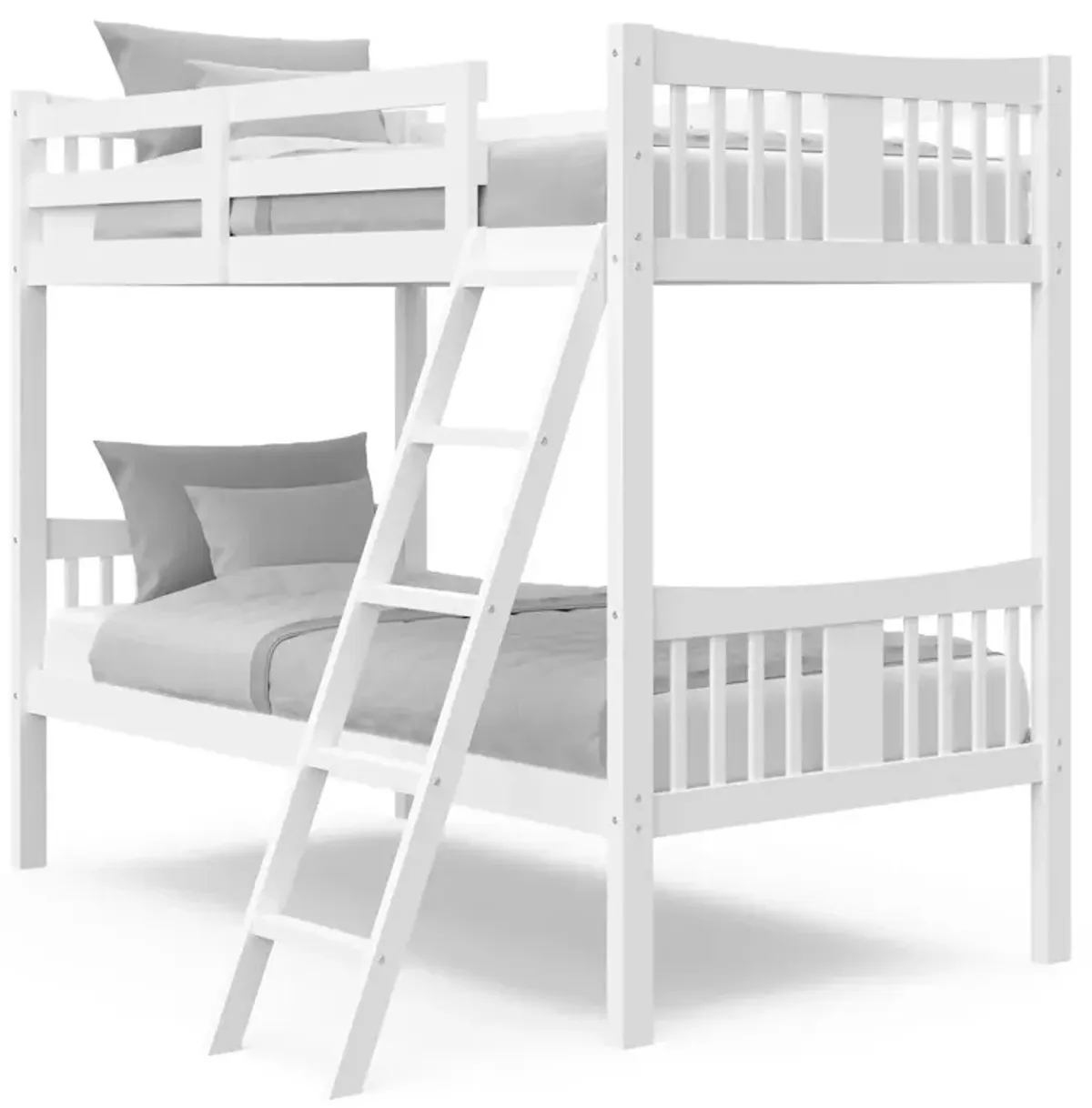 Storkcraft Caribou Twin-over-Twin Bunk Bed (White)