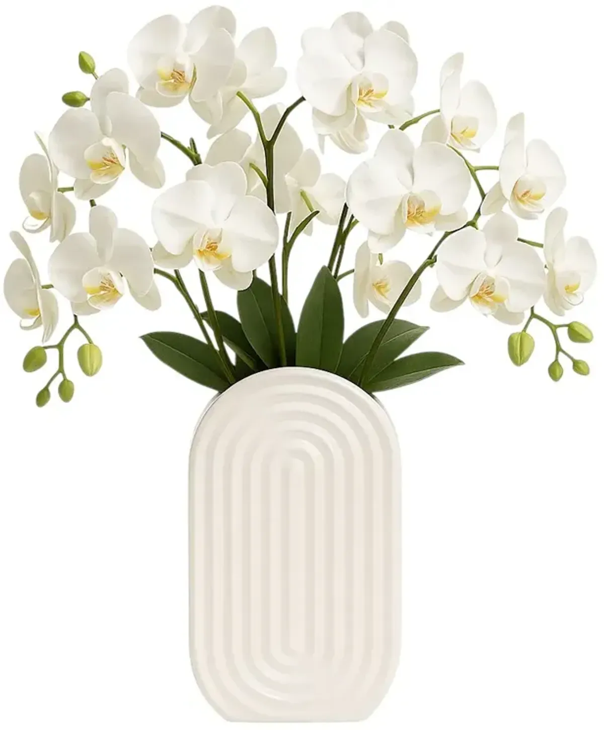 Oval Boho Ridged Vase