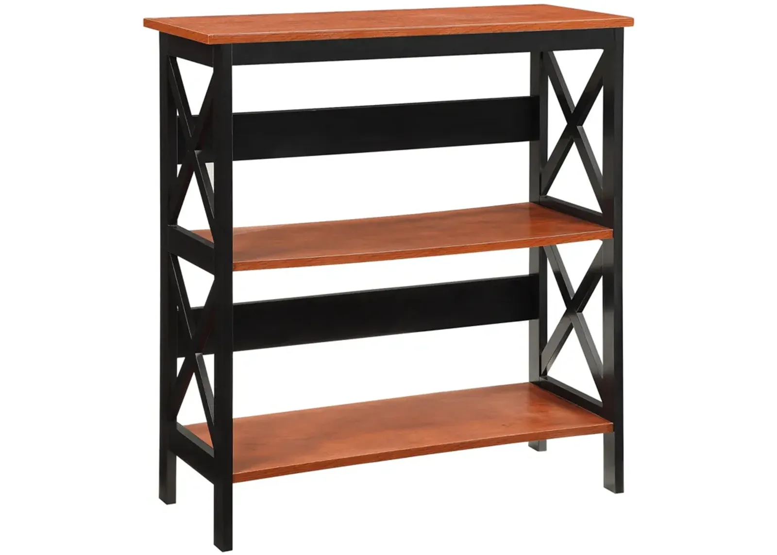 Convenience Concepts Oxford 3 Tier Bookcase, Cherry / Black