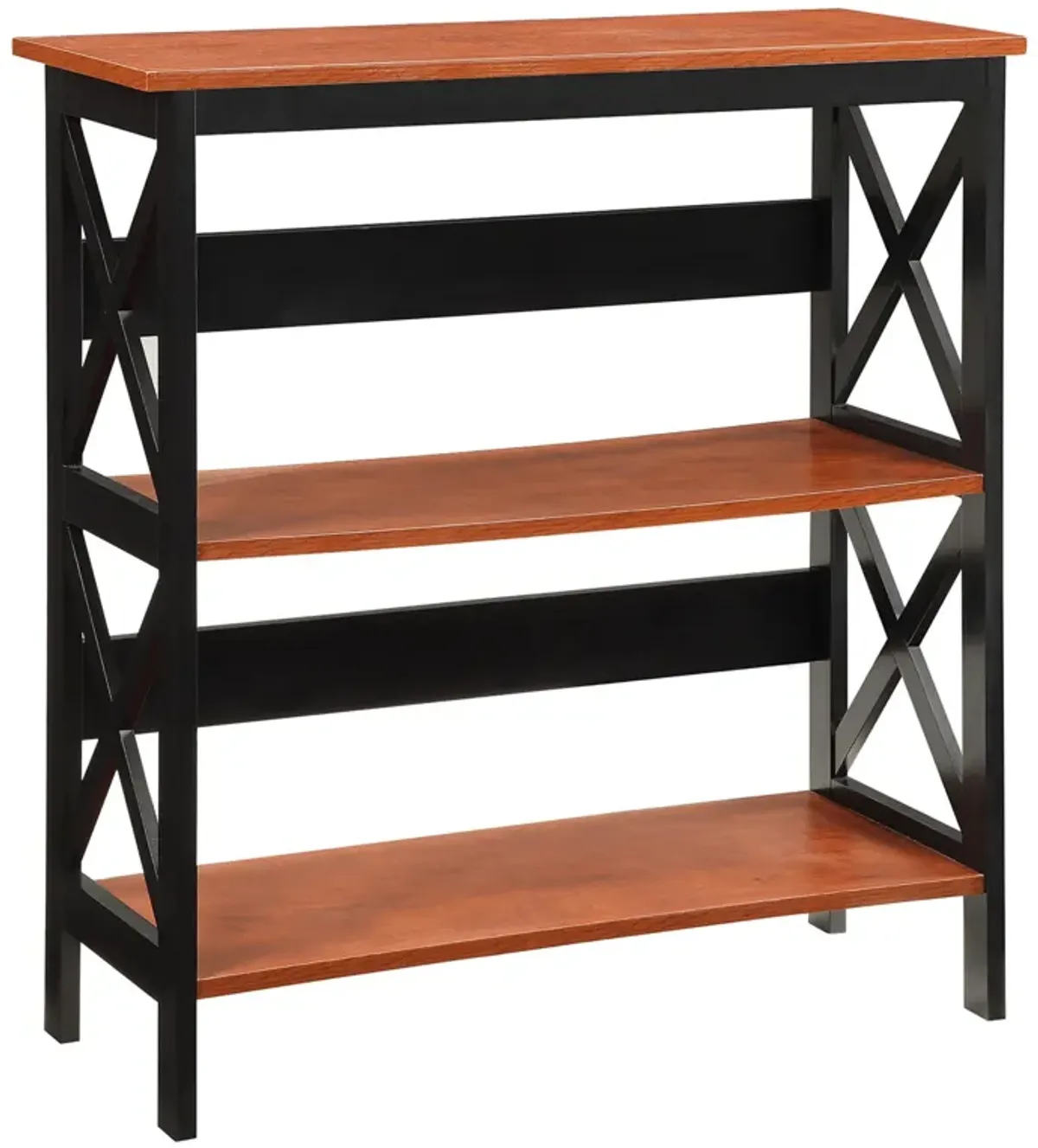 Convenience Concepts Oxford 3 Tier Bookcase, Cherry / Black