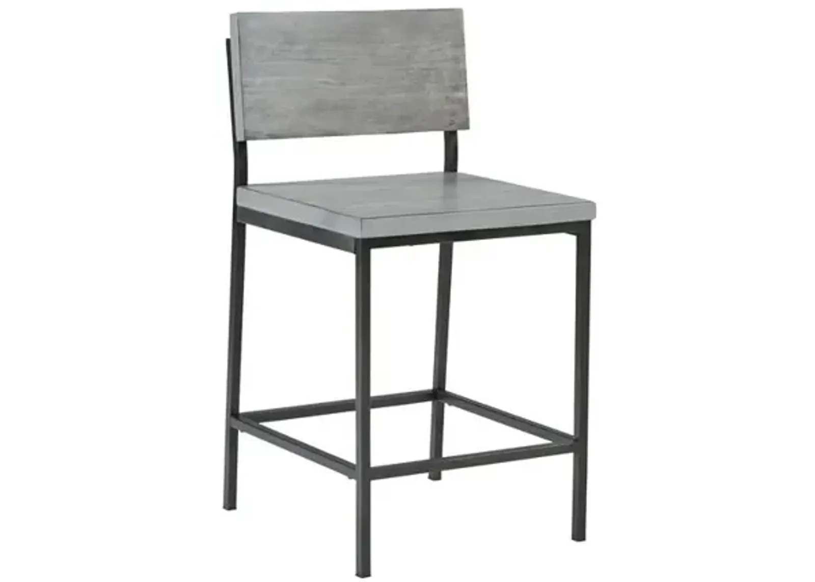 Wood/Metal Bar Stool - Gray- A103-42G