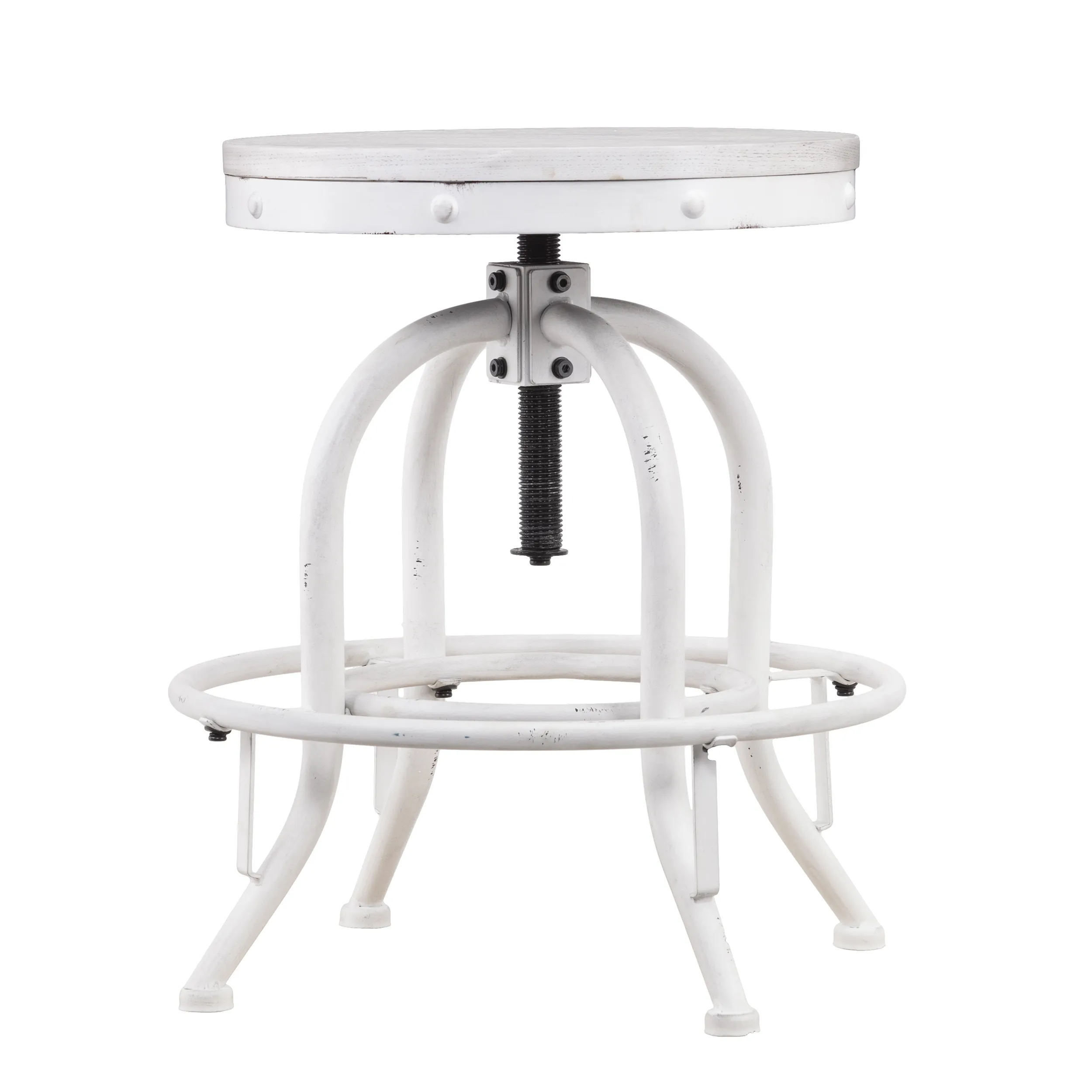 Industrial Adjustable Height Swiveling Stool