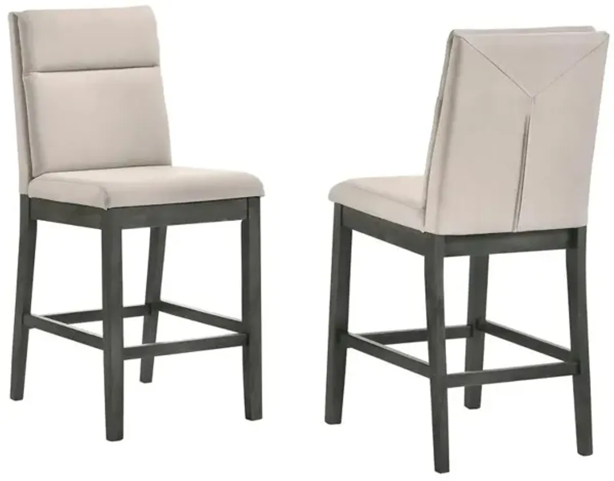 Upholstered Counter Height Side Chair with Footrest