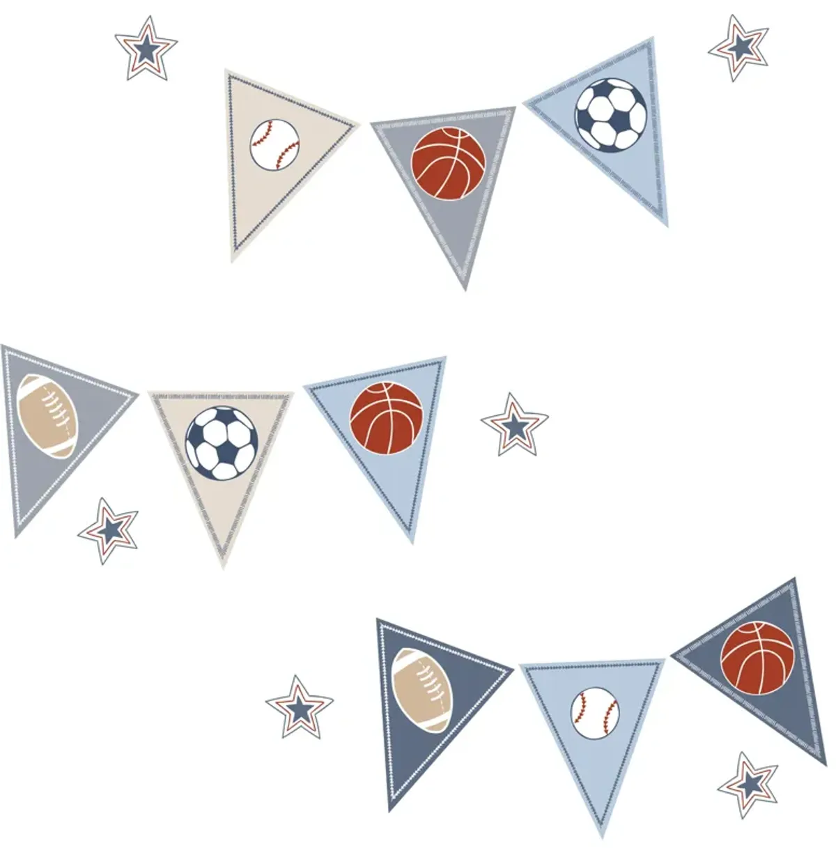 Lambs & Ivy Hall of Fame Sports Animals 5-Piece Crib Bedding Set - Gray/Blue