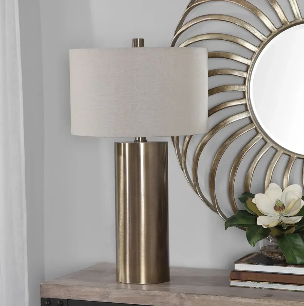 Uttermost Taria Brushed Brass Table Lamp