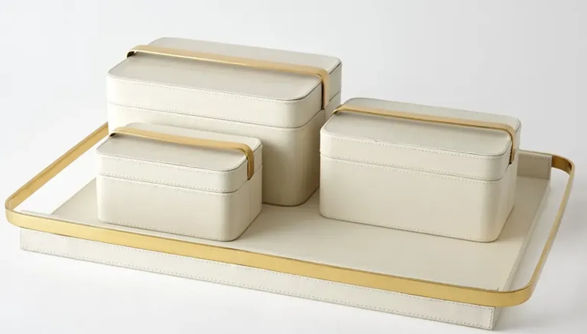 Avery Small Serving Tray in Milk