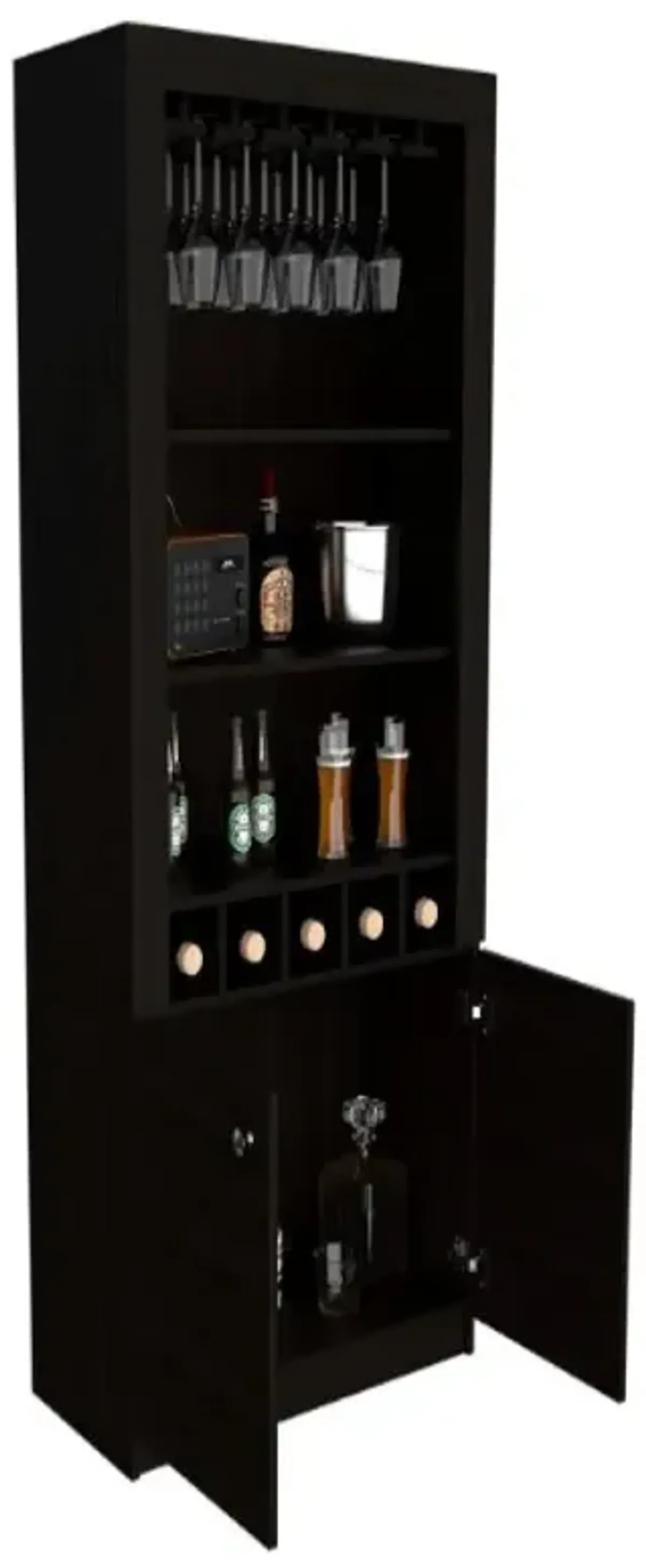 Bar Cabinet Margarita, Living Room, Black