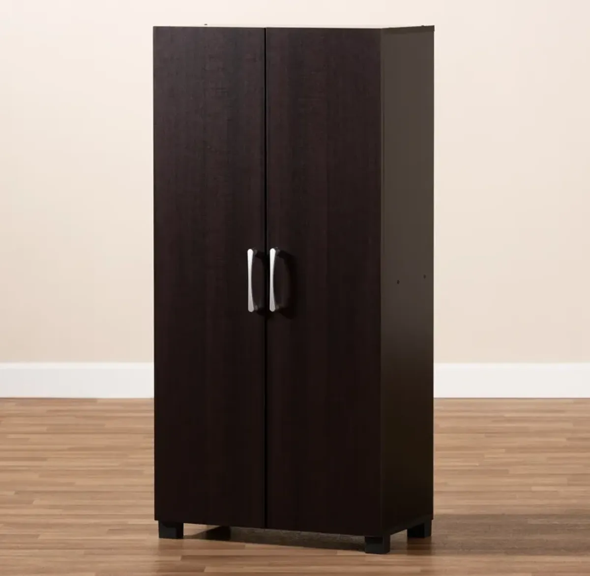 Baxton Studio Marine Modern Two Tone Wenge 2 Door Wood Entryway Shoe Storage Cabinet