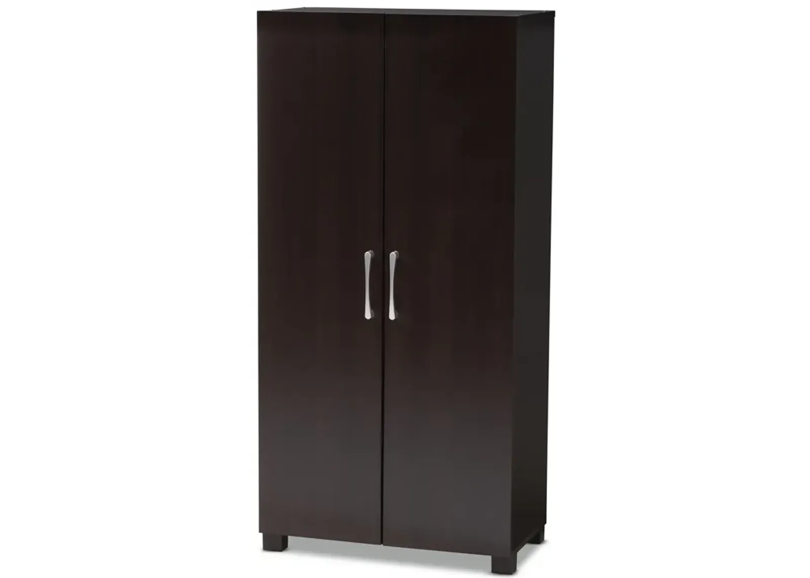 Baxton Studio Marine Modern Two Tone Wenge 2 Door Wood Entryway Shoe Storage Cabinet