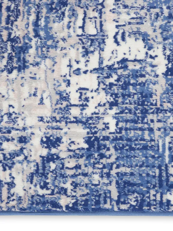 Whimsicle WHS08 Blue/Ivory 8' x 10' Rug