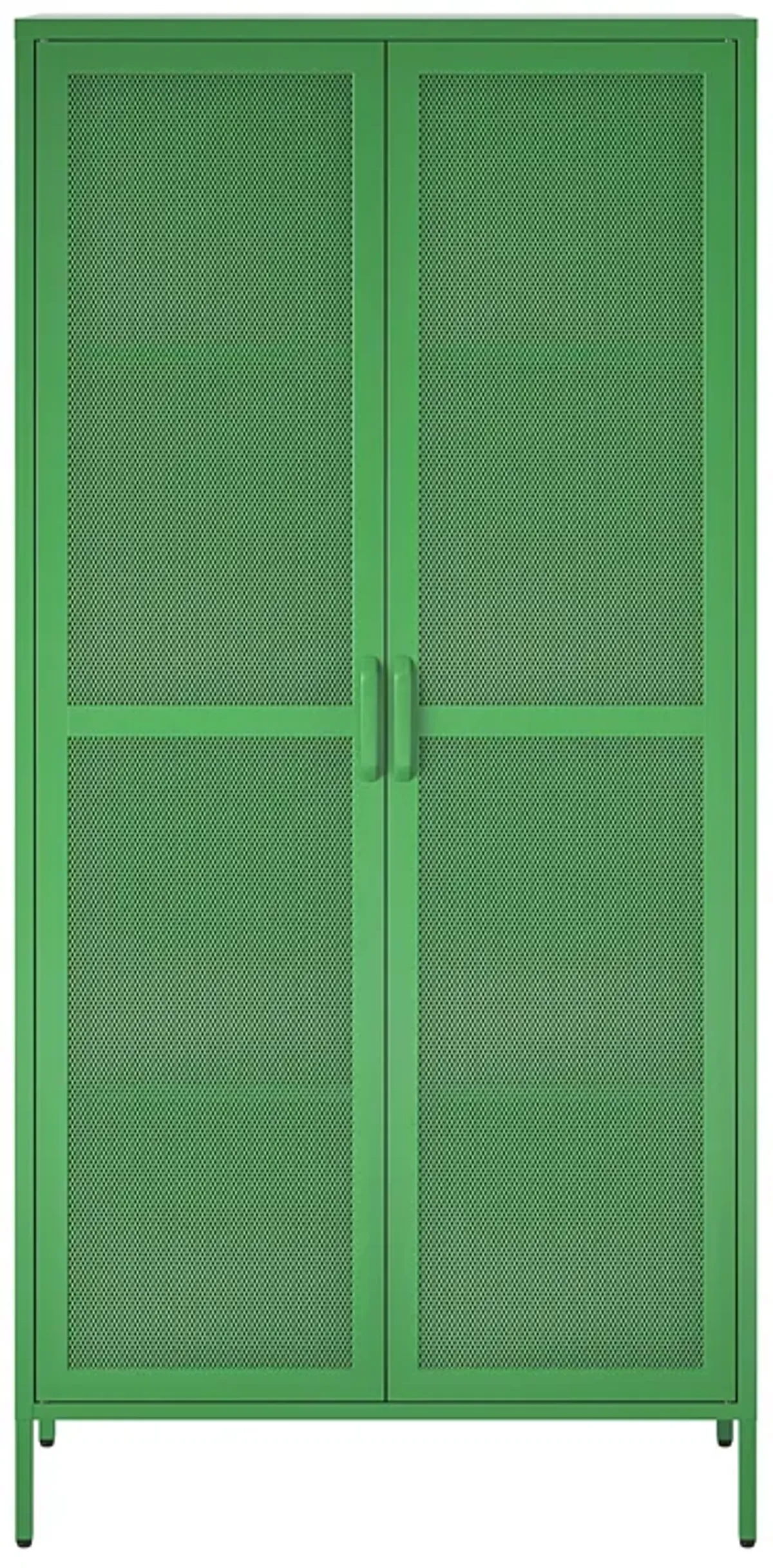 Channing Tall 2 Door Storage Cabinet-Mesh Metal Locker