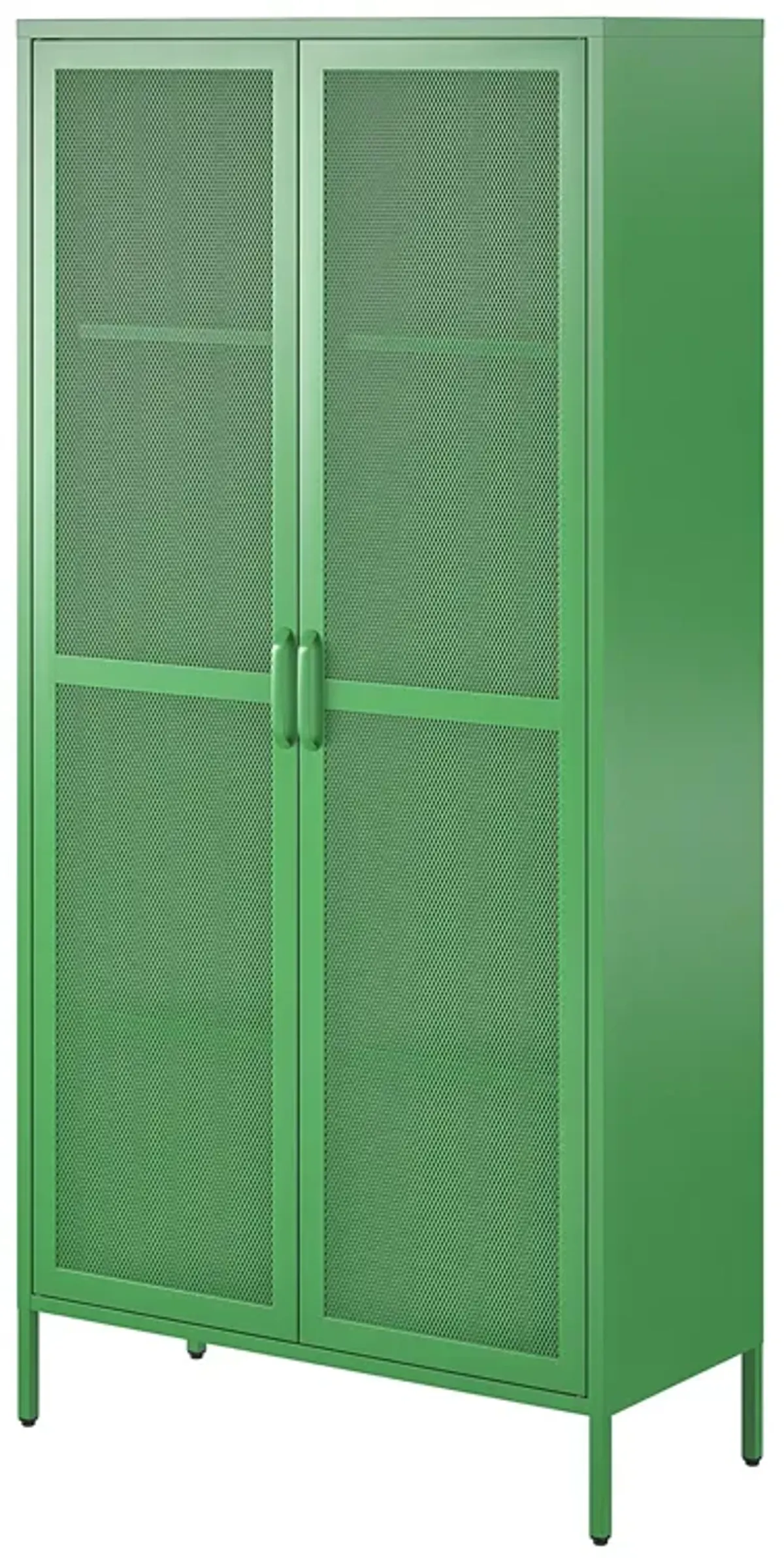 Channing Tall 2 Door Storage Cabinet-Mesh Metal Locker