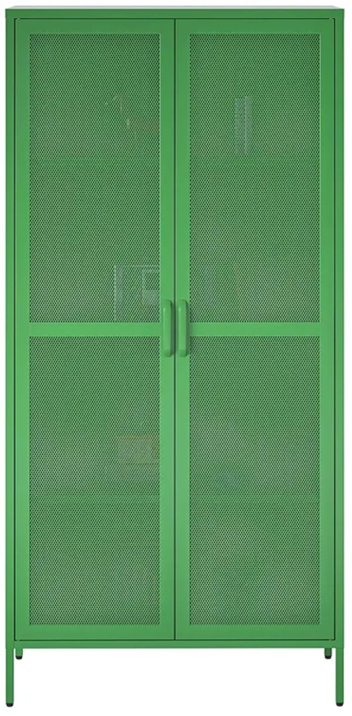 Channing Tall 2 Door Storage Cabinet-Mesh Metal Locker