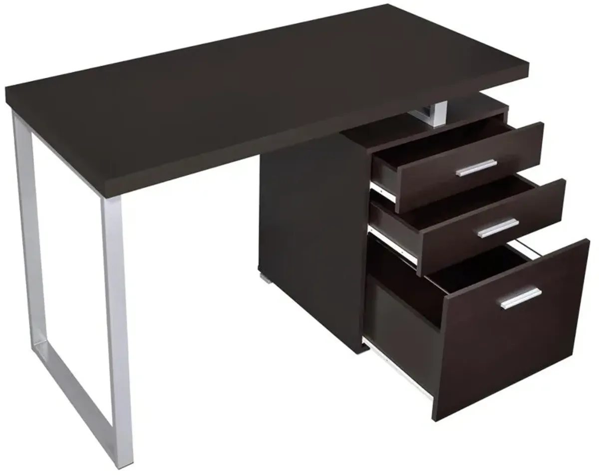 Brennan 3-drawer Office Desk Cappuccino