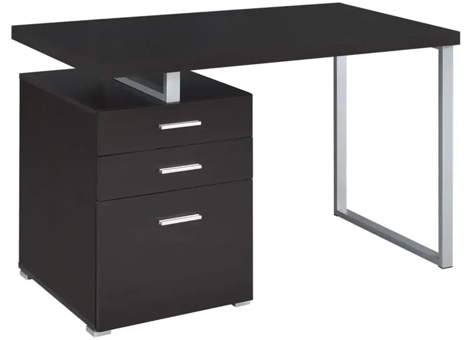 Brennan 3-drawer Office Desk Cappuccino