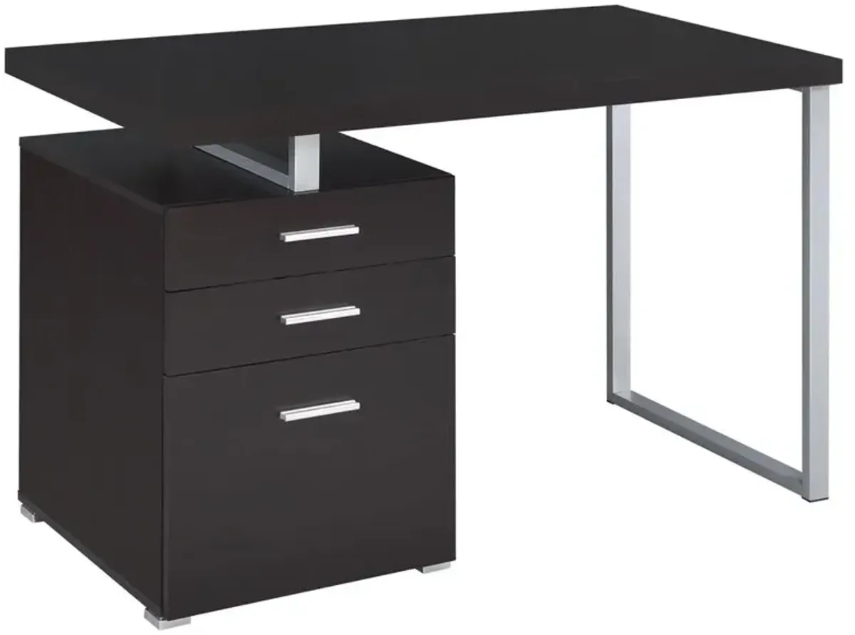 Brennan 3-drawer Office Desk Cappuccino