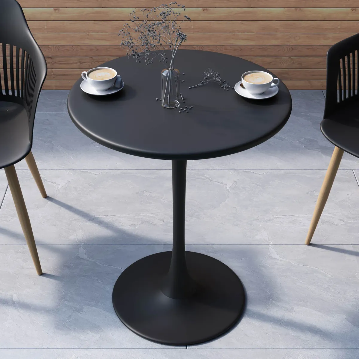 KURV® OUTDOOR & INDOOR ROUND 24" STEEL BISTRO TABLE