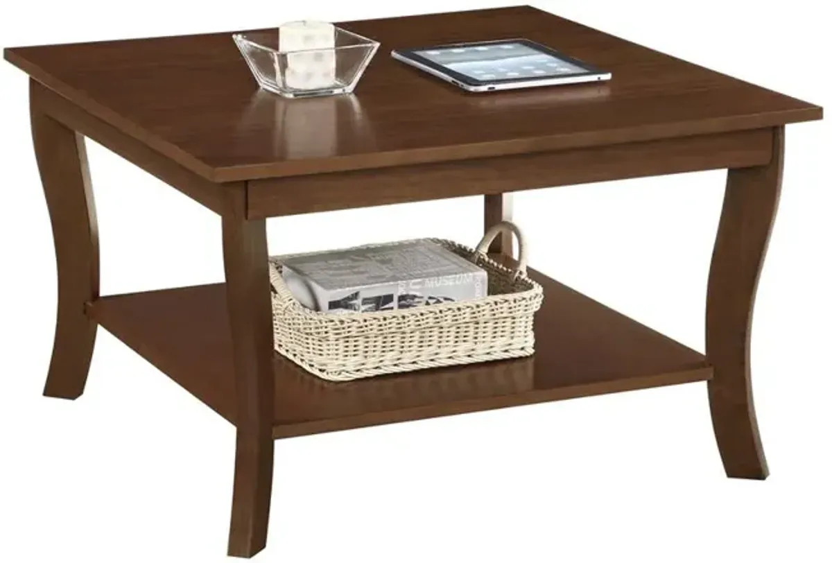 Convenience Concepts American Heritage Square Coffee Table, Espresso