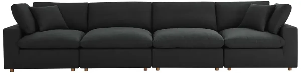 Commix Down Filled Overstuffed 4 Piece Sectional Sofa Set