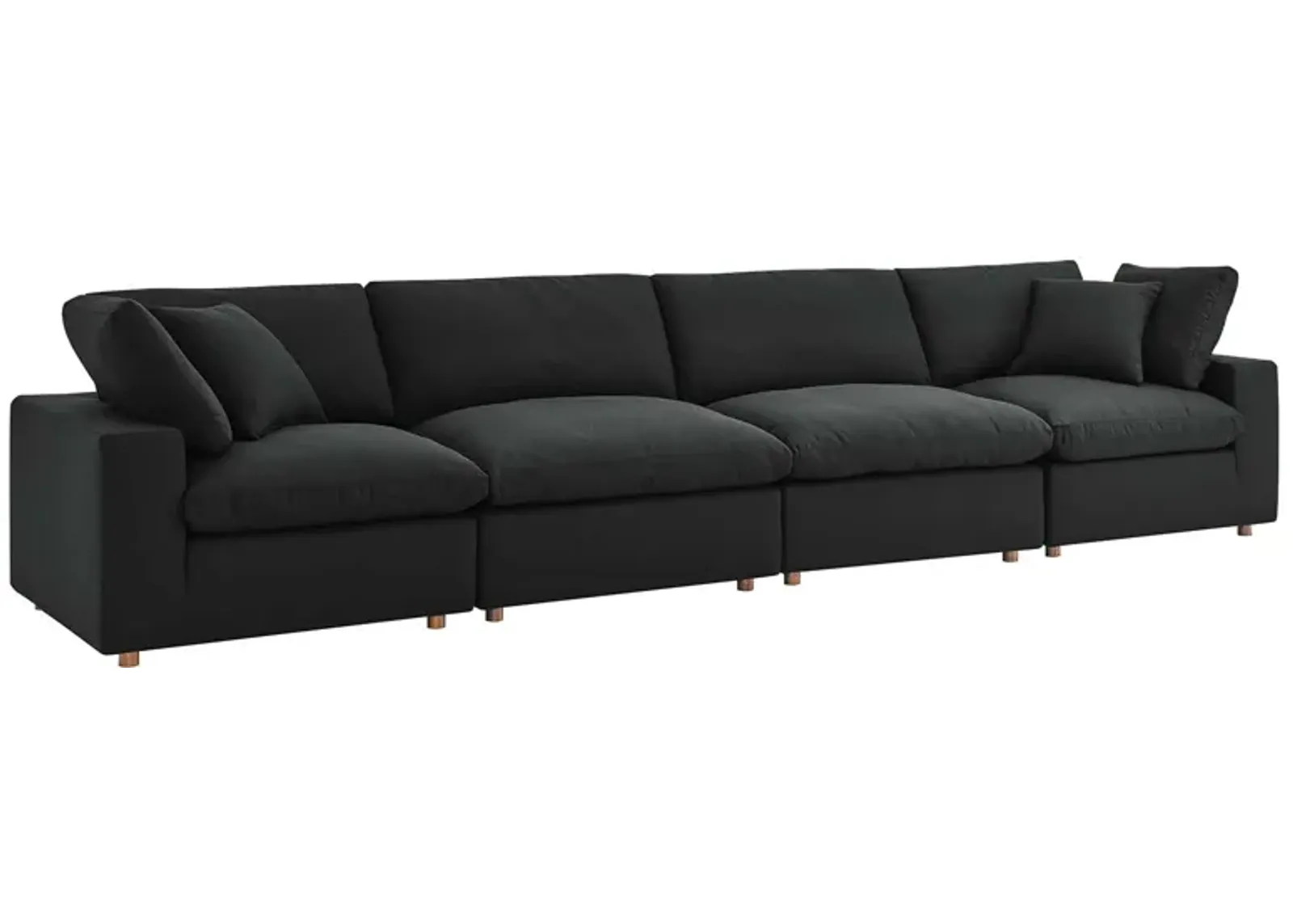 Commix Down Filled Overstuffed 4 Piece Sectional Sofa Set