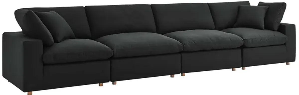 Commix Down Filled Overstuffed 4 Piece Sectional Sofa Set