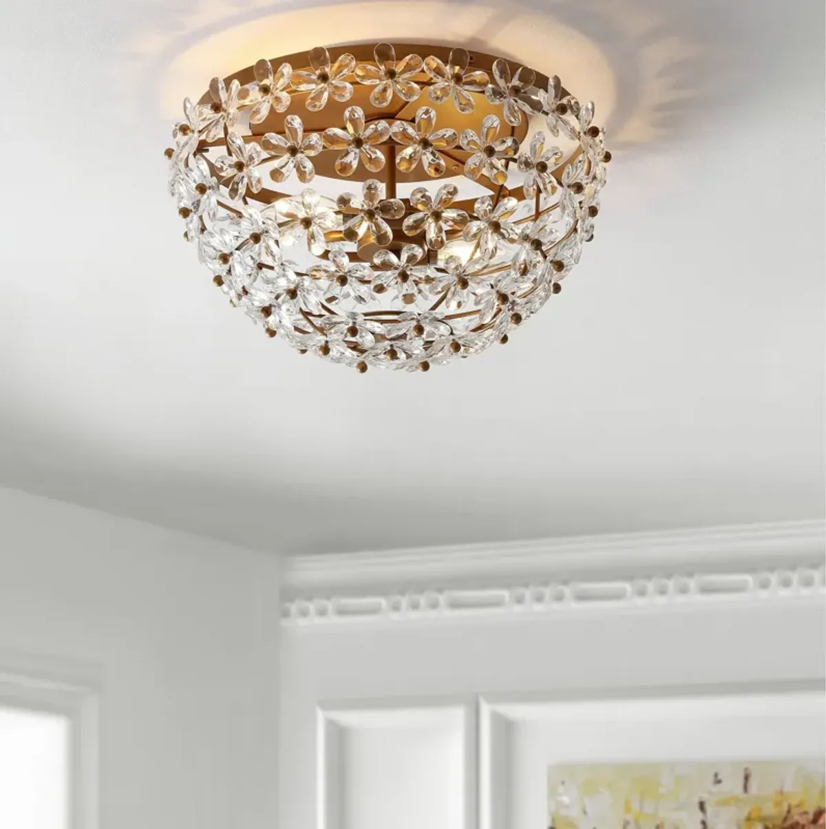 Isabelle Metal/Acrylic LED Flush Mount