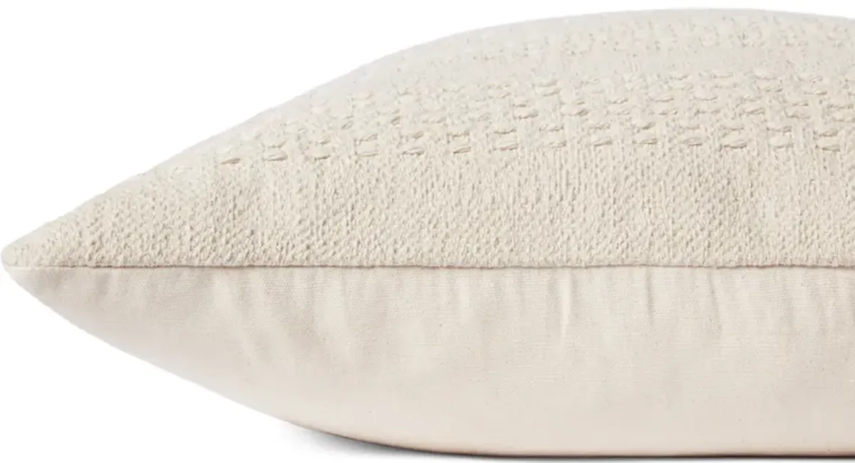 Cameron PMH0036 Ivory 22''x22'' Down Pillow by Magnolia Home by Joanna Gaines x Loloi