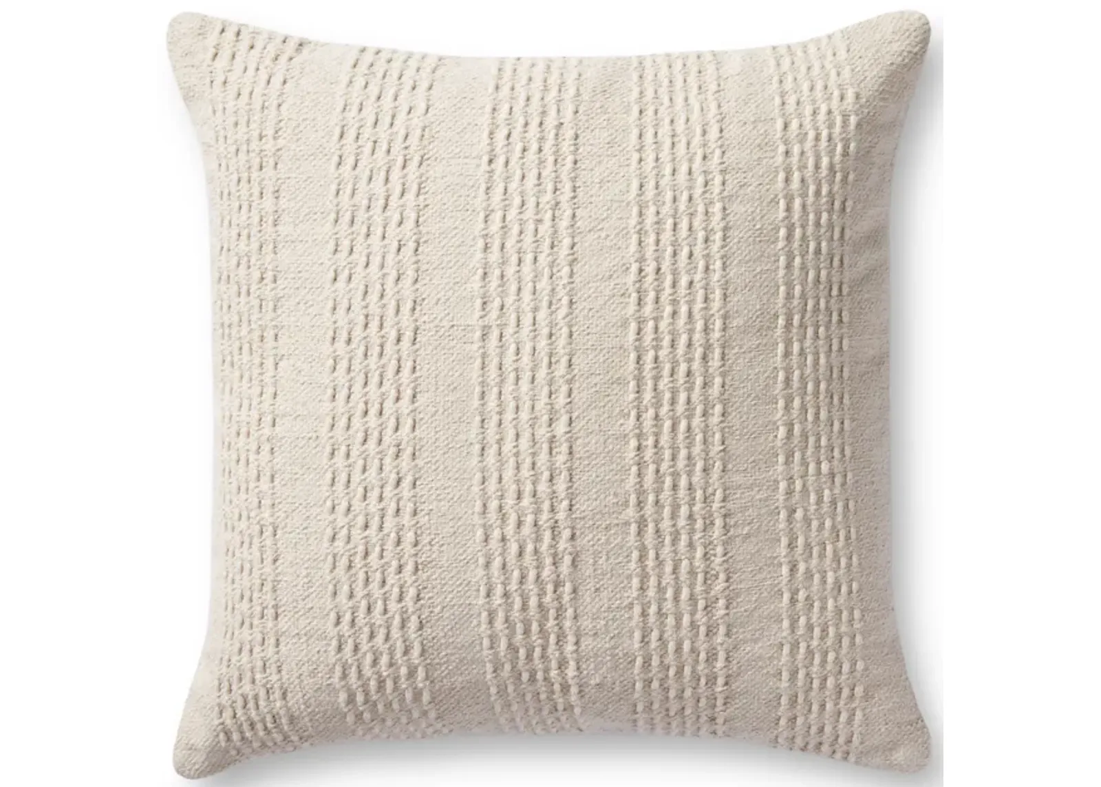 Cameron PMH0036 Ivory 22''x22'' Down Pillow by Magnolia Home by Joanna Gaines x Loloi