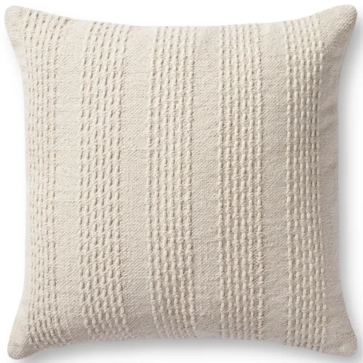 Cameron PMH0036 Ivory 22''x22'' Down Pillow by Magnolia Home by Joanna Gaines x Loloi