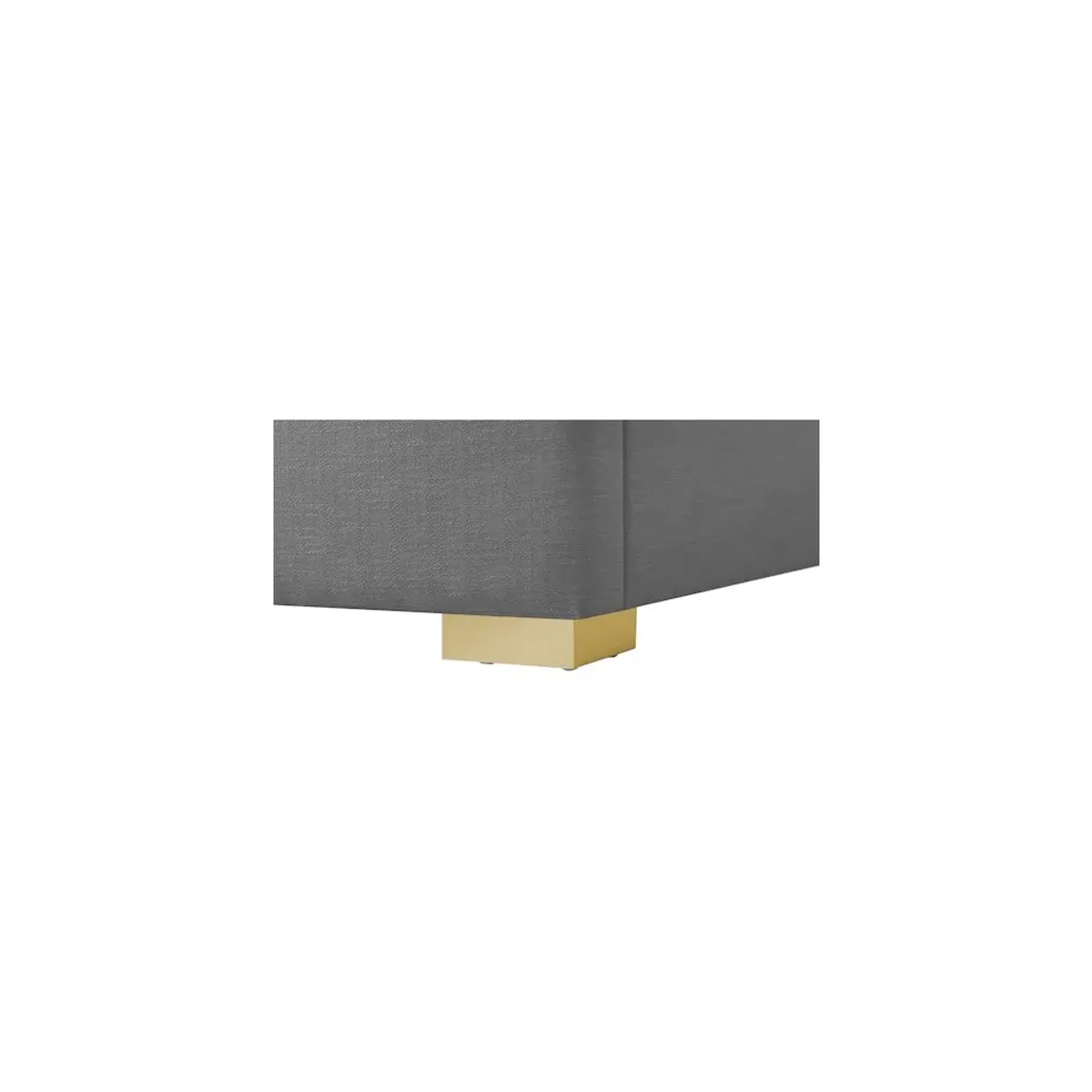 Meridian Furniture Royce Grey Linen Textured Fabric Queen Bed