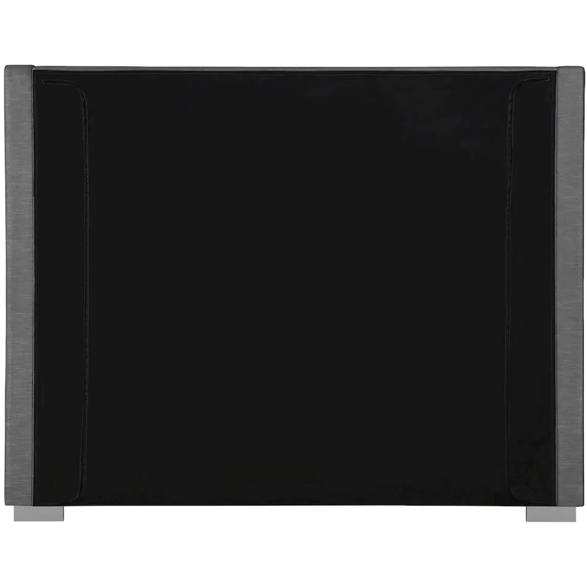 Meridian Furniture Royce Grey Linen Textured Fabric Queen Bed