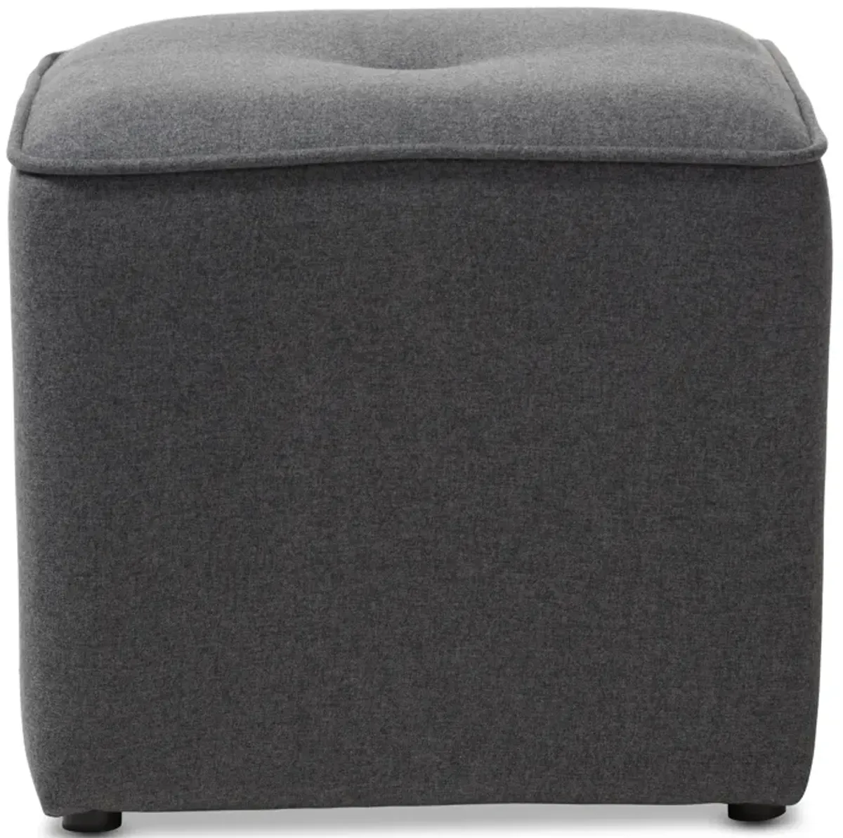 Baxton Studio Corinne Modern and Contemporary Dark Grey Fabric Upholstered Ottoman