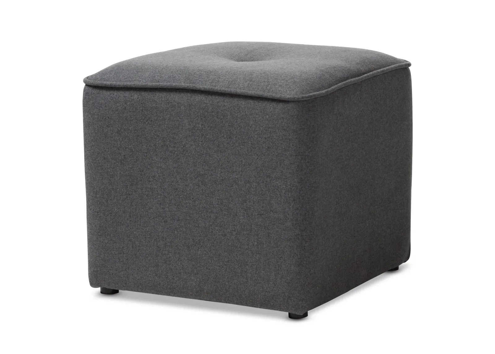 Baxton Studio Corinne Modern and Contemporary Dark Grey Fabric Upholstered Ottoman