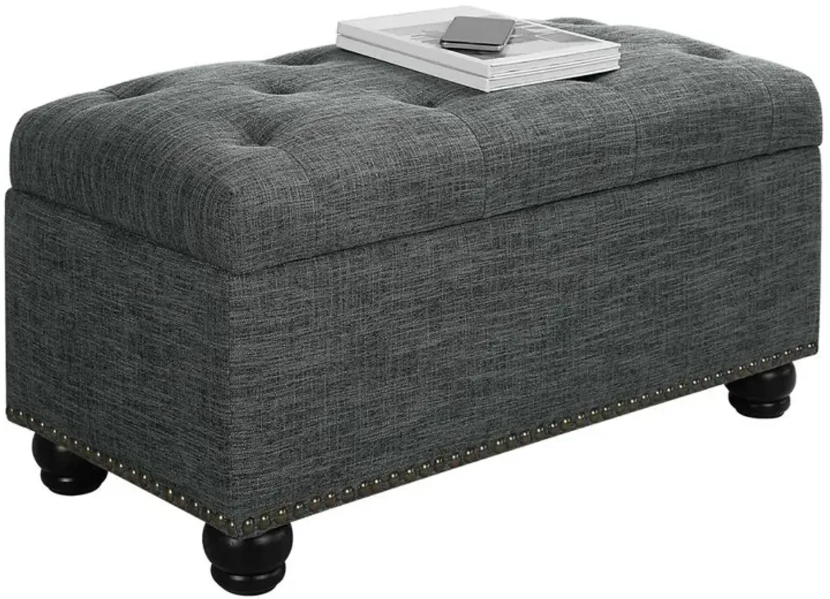 Convenience Concepts Designs4Comfort 7th Avenue Storage Ottoman, Gray