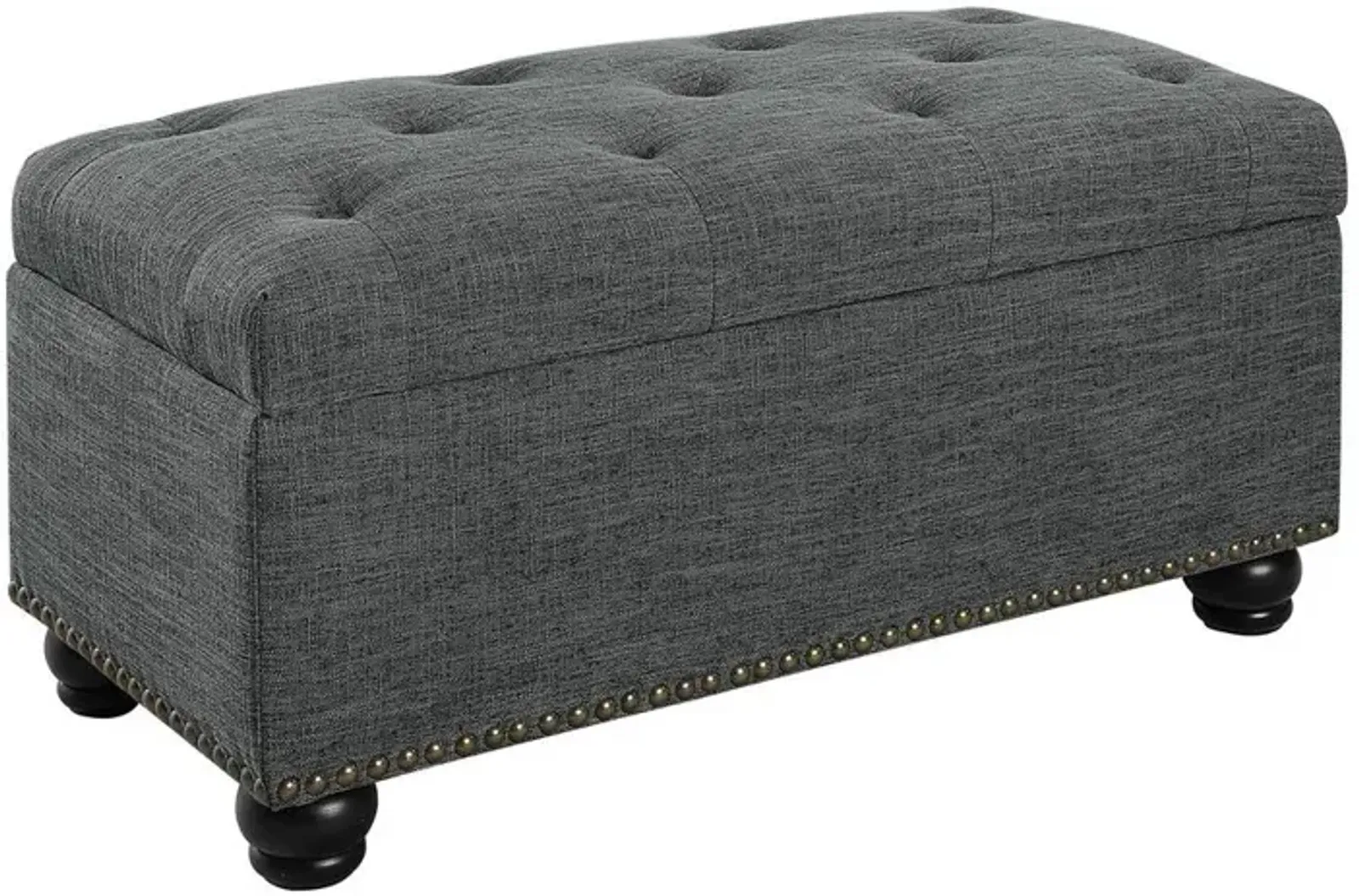 Convenience Concepts Designs4Comfort 7th Avenue Storage Ottoman, Gray