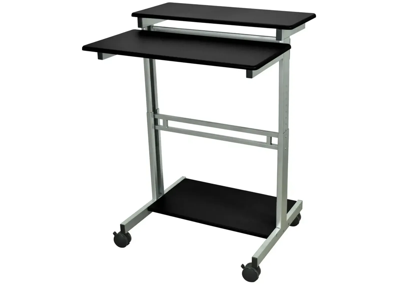 Hivvago Mobile 31.5-inch Stand Up Computer Desk in Black