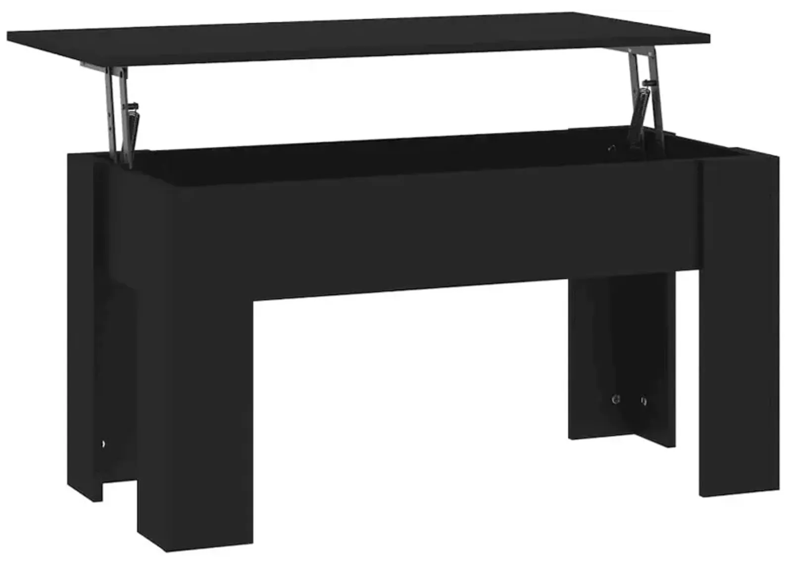 Coffee Table Black 39.8"x19.3"x20.5" Engineered Wood