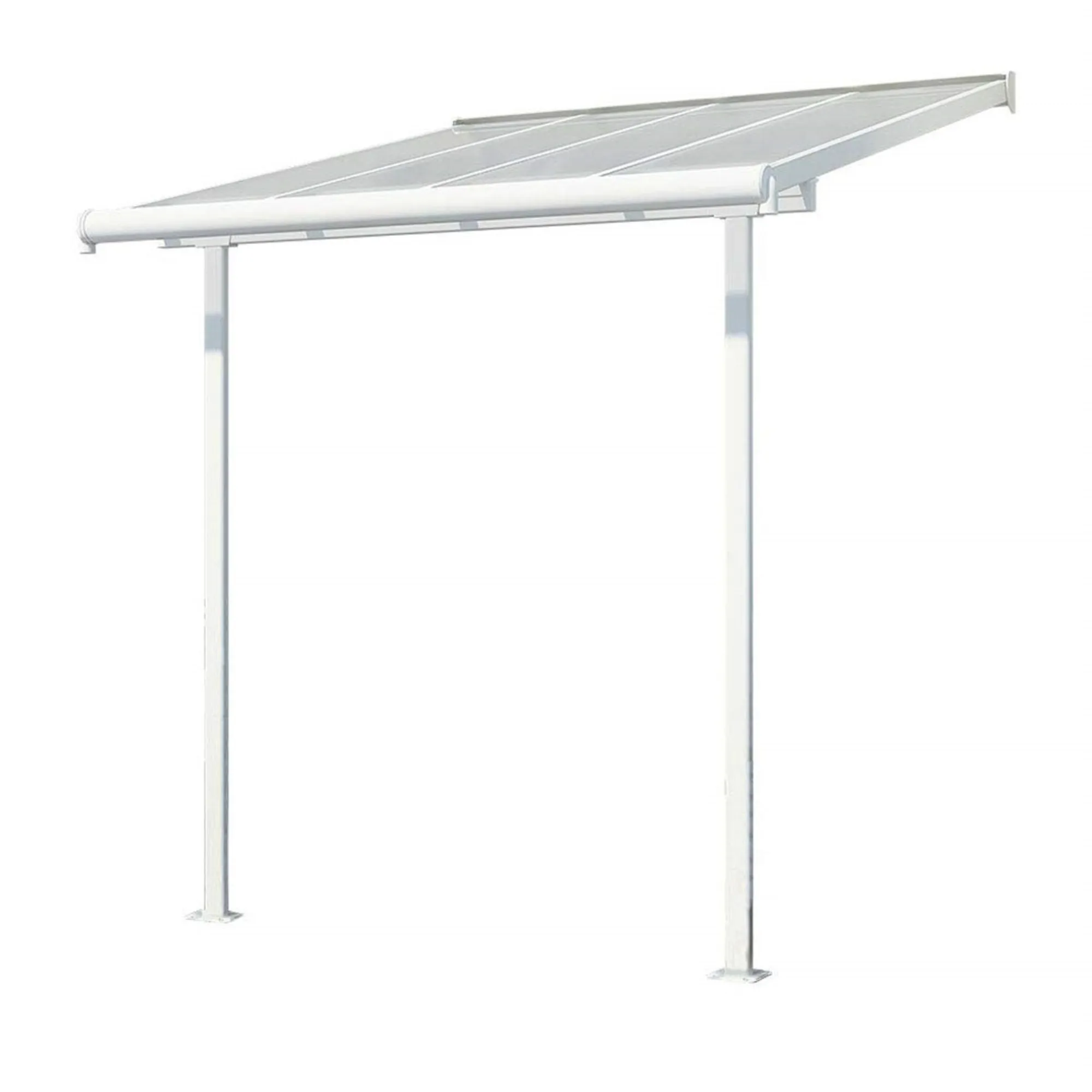 Palram - Canopia Sierra 7.5' x 7.5' Patio Cover - White/Clear