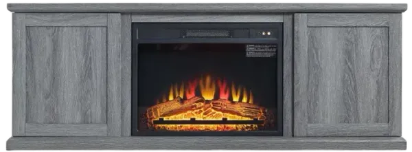 Franklin Gray TV Stand with Electric Fireplace