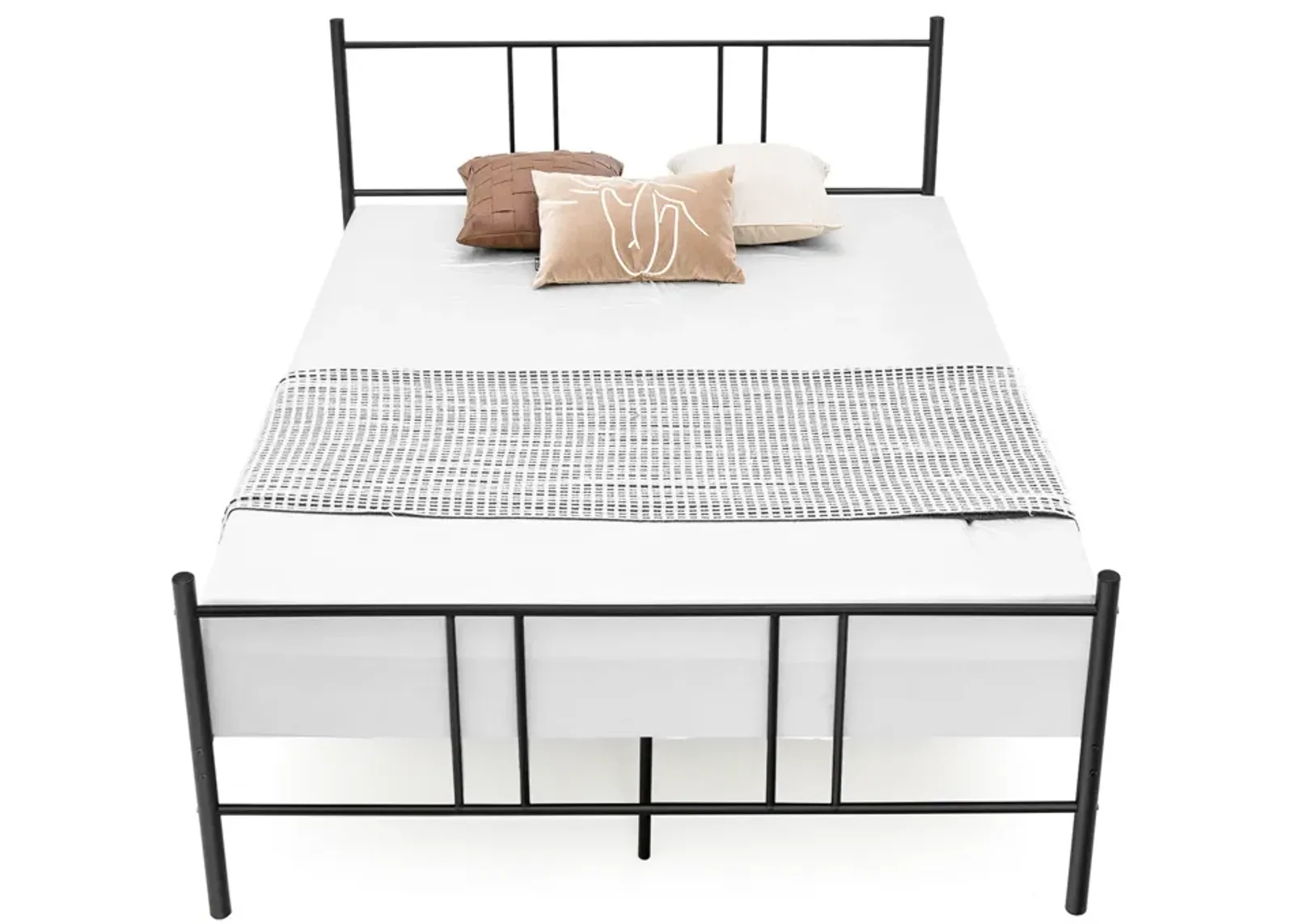 Full/Queen Size Platform Bed Frame with High Headboard