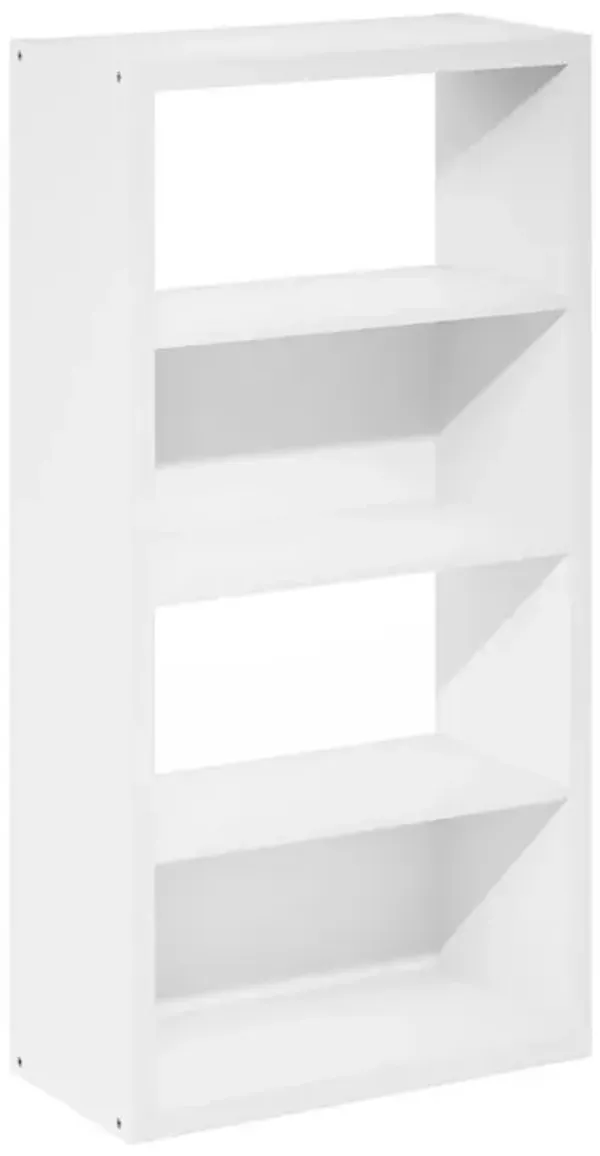 Viola 4-Tier Open Shelf Bookcase, Bookshelf, White